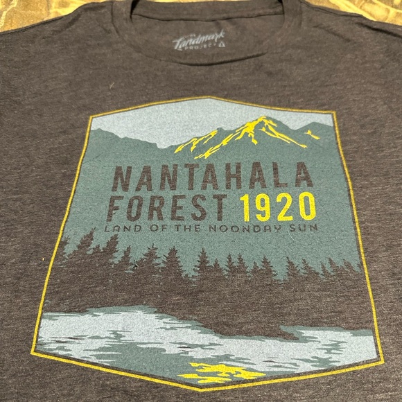 Old School Nantahala Forest 1920 “LAND OF THE NOONDAY SUN” North Carolina SS Tee - Picture 3 of 3